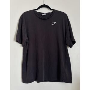 Black Men's Gym Shark Short Sleeve Cotton T-Shirt M